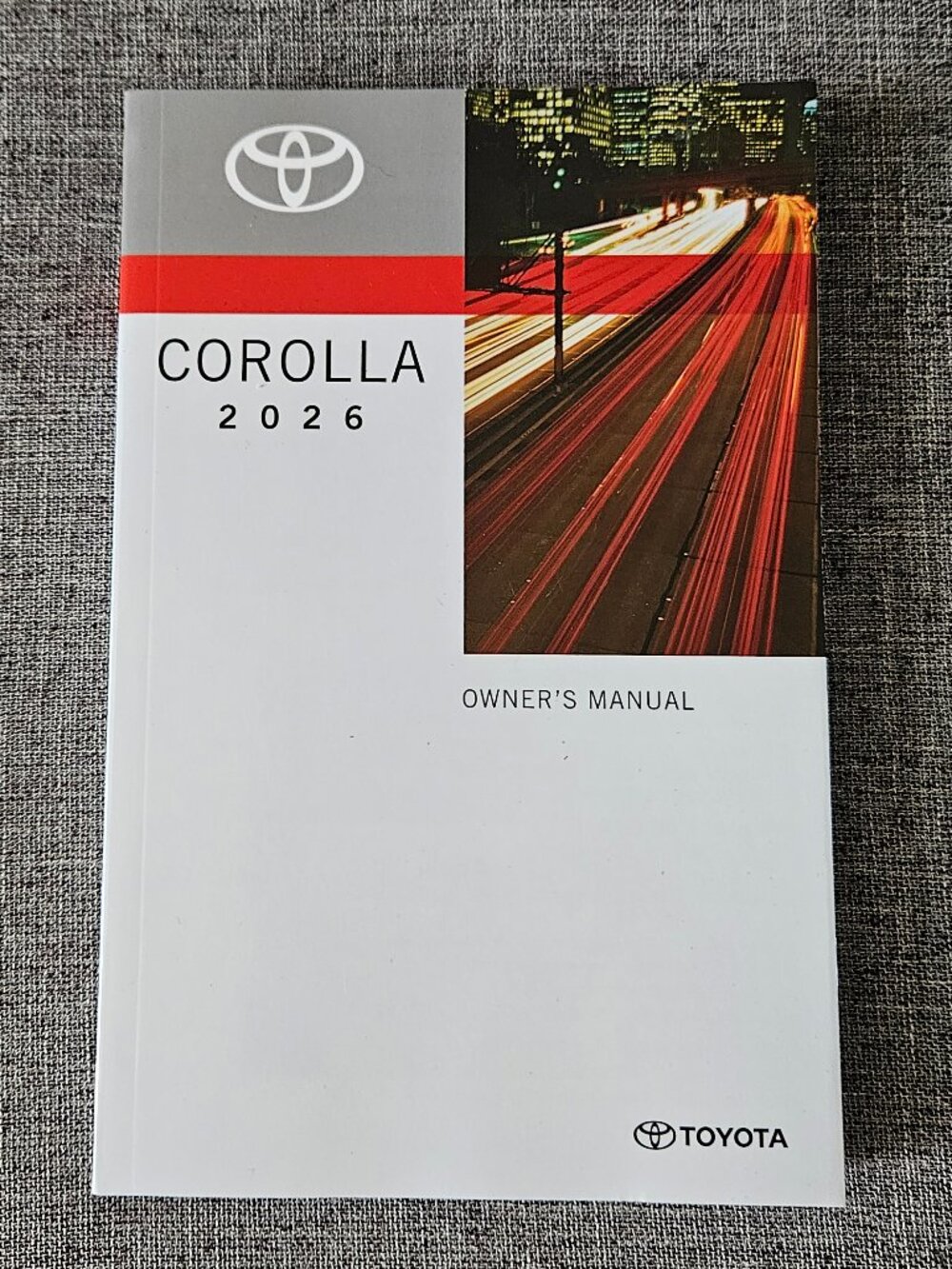 2026 TOYOTA COROLLA Owner's Manual New